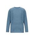 thumbnail image 4 of Penkiiy Chandail à Col Rond pour Homme Coupe Ajustée Léger à Manches Longues Tricoté Chandails TG Bleu, 4 of 5