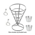 thumbnail image 3 of French Fries Strainer Basket Potato Fried Food Container Metal Party Tableware Cone-Shaped Cooking Tools Shop Kitchen Wedding Birthday Type 7, 3 of 9