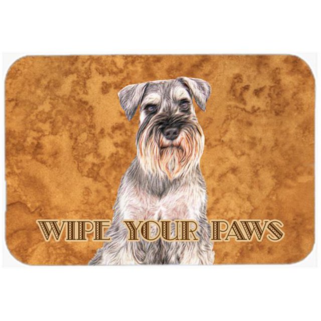 Carolines Treasures KJ1220JCMT Schnauzer Wipe your Paws Kitchen or Bath Mat