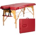thumbnail image 1 of Costway Table de Massage Portable 84 Pieds'L Réglable Lit de Spa Facial Tatouage avec Étui de Transport Rouge, 1 of 10