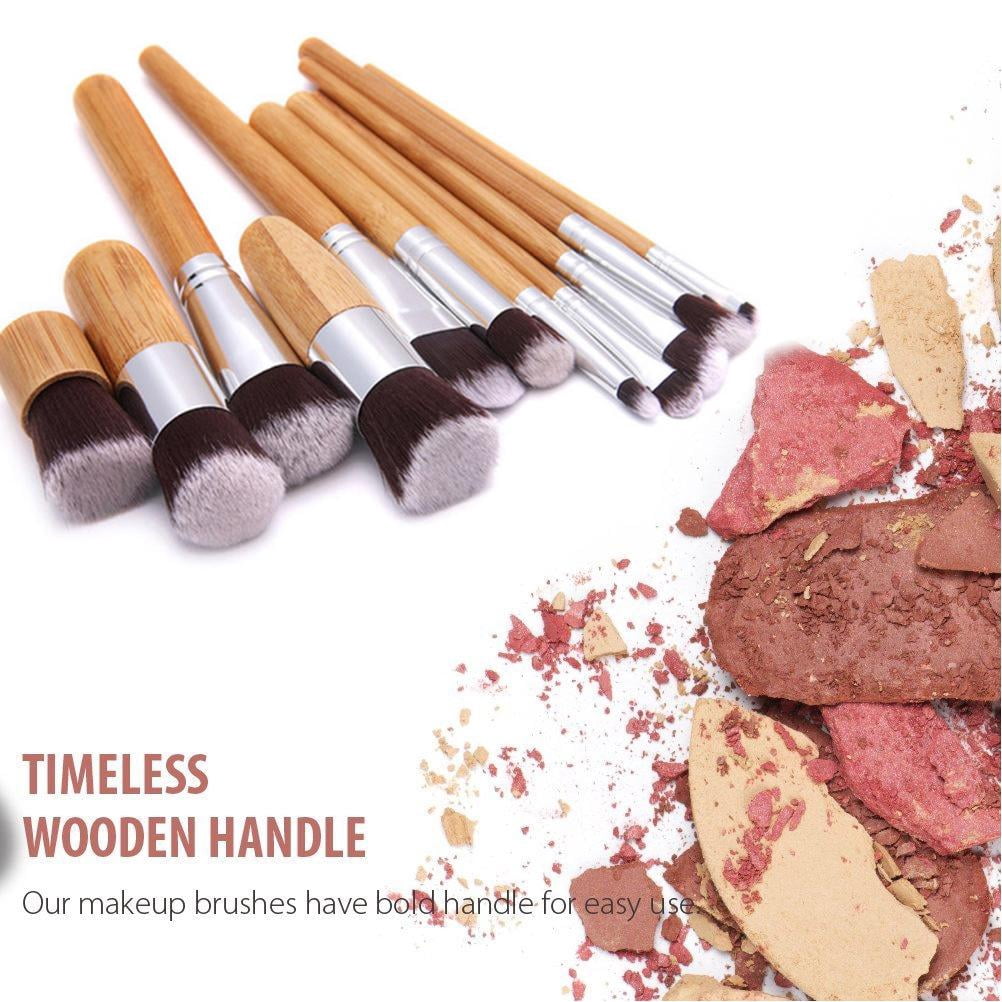 Makeup Brush Natural Bamboo Make Up Brushes Set Makeup Brush Natural Bamboo Make Up Brushes Set Soft Powder Cream Cosmetics Brushes Kit