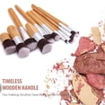 thumbnail image 4 of Makeup Brush Natural Bamboo Make Up Brushes Set Soft Powder Cream Cosmetics Brushes Kit, 4 of 8