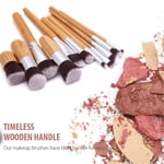 Brosse de maquillage Brosses de maquillage en bambou naturel Set Brosse pour maquillage Brosse en bambou naturelle Set Crème en poudre douce Cosmétiques Brosses Kit