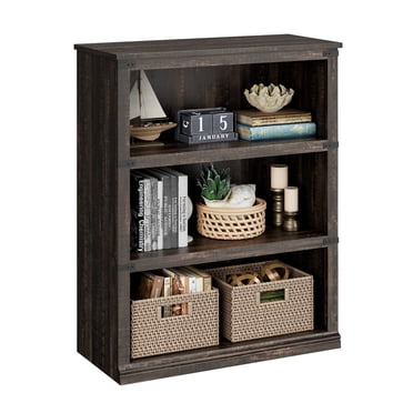Bingirl 3 Tier Bookcase, Farmhouse Book Shelf with Storage Open Display Bookshelves, 40" Low Book Case Wooden 3 Shelf Bookcase Home Decor Furniture