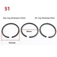 thumbnail image 1 of 3 Pcs Air Compressor Piston Ring Pneumatic parts for 51mm Cylinder, 1 of 7
