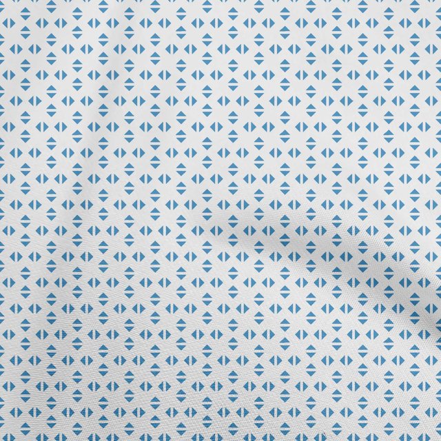 oneOone Cotton Poplin Blue Fabric Geometric Sewing Craft Projects Fabric Prints By Yard 56 Inch Wide