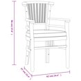 thumbnail image 4 of vidaXL 3 Piece Garden Dining Set Solid Wood Teak, 4 of 5