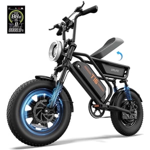URLIFE 16"*3.0 Vélo électrique à pneus gras pour adultes, 1000W Moteur de pointe, 48V 13Hh Batterie amovible, jusqu'à 28MPH 80Miles Gamme électrique, fourre-tout/Montagne Bike-UL2849