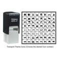 thumbnail image 1 of Printtoo Personalized Transport Theme Icons Rubber Stamp Self Inking Stamper 24 mm-Violet, 1 of 7