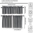 thumbnail image 2 of Coffee Kitchen Curtains Sets, Cafe Coffee Theme Valance for Kitchen Windows, Tea Party Coffee Bean Print Small Short Curtains Window Treatments Valance Sets for Kitchen Cafe, 54x24 Inch, 3 Piece, 2 of 4