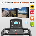 thumbnail image 3 of Ksports Electric Treadmill Bundle with Rack, Mat, and Dumb Bells, Black, 3 of 10