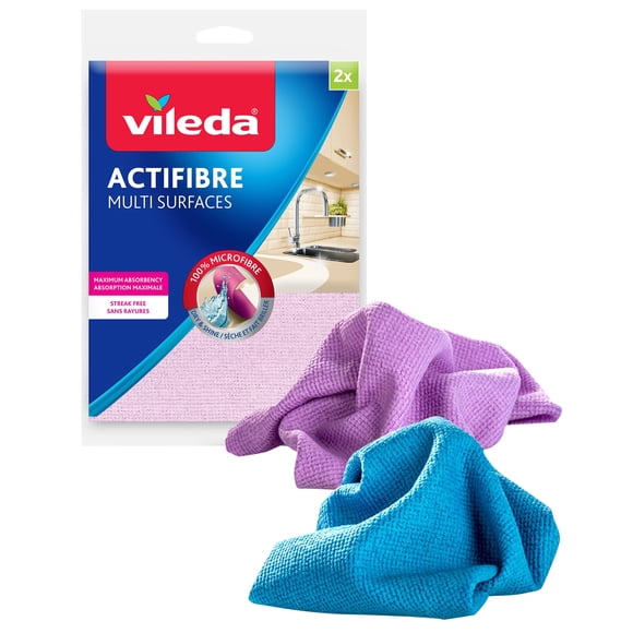 Vileda Actifibre Chiffons Multi-Surfaces, Lot de 24