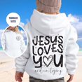 thumbnail image 2 of PMVFHDE Sweat-Shirt Fille Automne et Hiver Imprimé Lettre Col Rond Manches Longues Chandail à Capuchon Décontracté Blanc, 4-5 Ans, 2 of 5