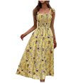 thumbnail image 2 of FcBaudy Robe Sans Manches à Encolure Carrée, Robes pour Femmes, Robes d'Été pour Femmes Robe Femme Dos Ouvert Sans Manches à Cordon Imprimée Élégante Jupe Longue pour Femme Robe Femme, 2 of 8