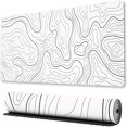 thumbnail image 1 of Estbridge Topographic Mouse Pad  White Extended Gaming Mouse Pad  Topographic Desk  Laptop Waterproof Desk Decor Writing Pad For Work  Game  Office  Home - Topographic Contour, 1 of 7