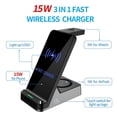 thumbnail image 2 of Station de Recharge Sans Fil 3-en-1 Rapide 15W avec Station d'Alimentation - H15, 2 of 5