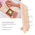 thumbnail image 4 of Crochet Blocking Board, 14in Wide Durable Odourless Rubber Wood Wooden Blocking Board  For Sewing, 4 of 8