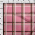 thumbnail image 2 of oneOone Silk Tabby Peach Fabric Madras Check Craft Projects Decor Fabric Printed By The Yard 42 Inch Wide, 2 of 4