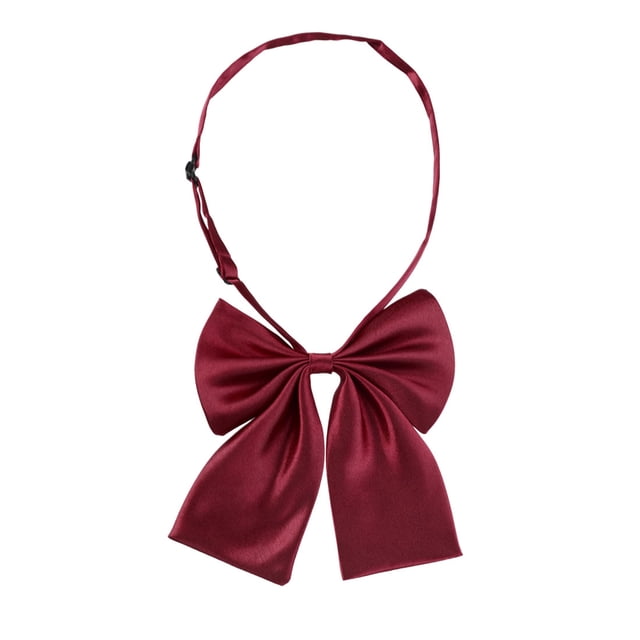 INSPIRE CHIC Nœud Papillon Pré-Noué pour Femme, Sangle Ajustable, Nœud Papillon, Couleur Unie, Taille Unique, Rouge Vin