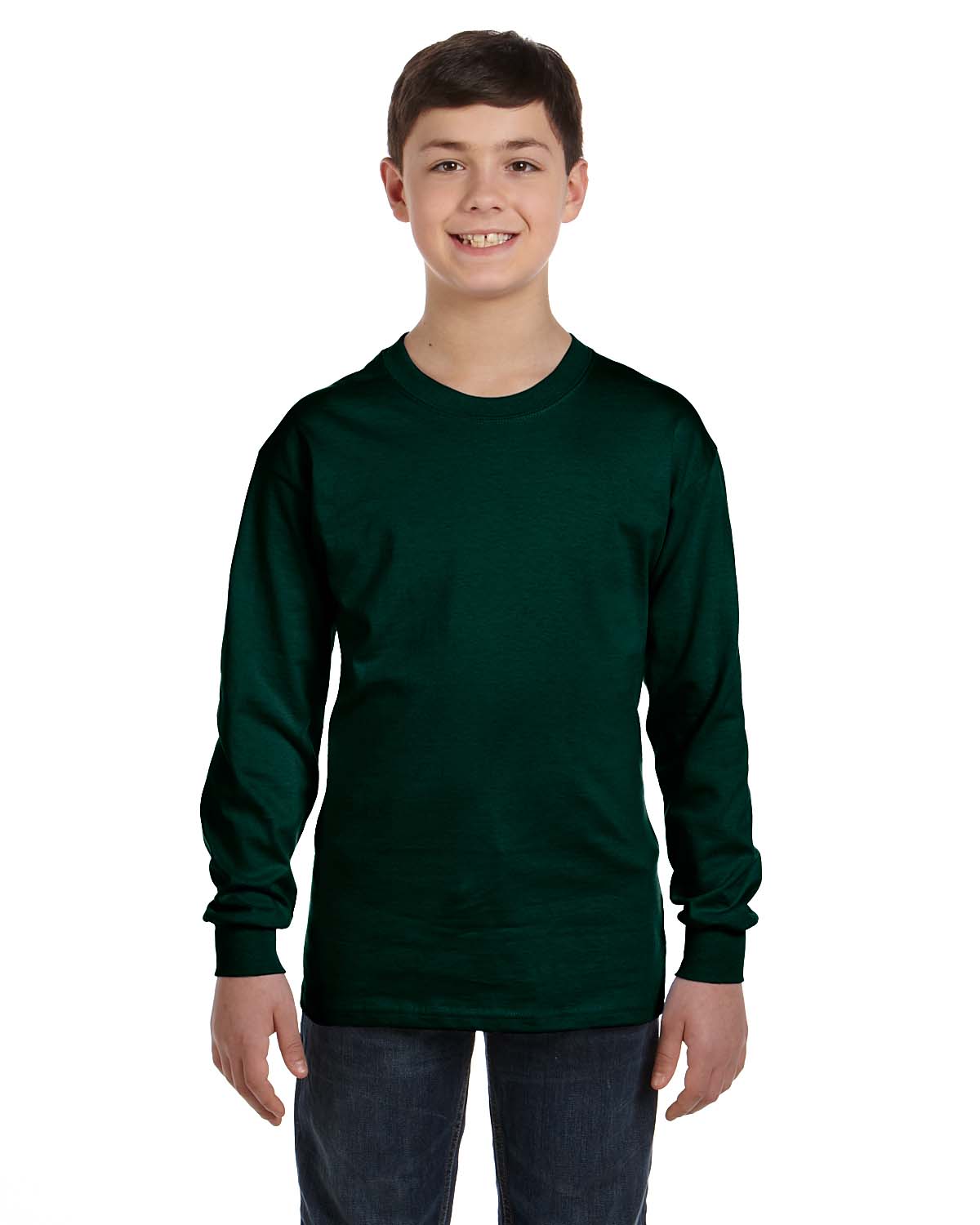Gildan T-Shirt à Manches Longues Col Rond Sans Couture pour Grands Garçons, Style G5400B