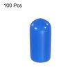 thumbnail image 3 of Unique Bargains 100 Pcs Embouts en Caoutchouc Protecteurs de Filetage en Vinyle 7mm Ronds en PVC pour Tuyaux de Vis, Bleu, 3 of 5