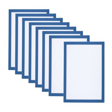 Unique Bargains A4 Magnetic Sign Holder, 8 Pack Magnetic Display Frame Self-Adhesive Picture Frame for Refrigerator, Light Blue