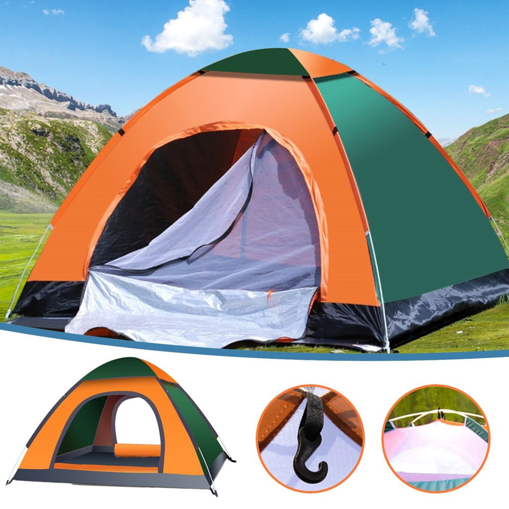 KEINXS Camping Tent 2 Person Automatic Quadrangle Tent With Easy Setup 1 Door And 1 Skylight Waterproof Windproof Tent with Rainfly Easy Set up-Portable Dome Tents for Camping Clearance