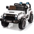 thumbnail image 1 of 12V Ride On Truck Car,Battery PoweRed Electric Vehicle Toy with Parent Remote Control,Spring Suspension,3 Speeds,LED Light,Music & Horn,Electric Cars Gift for Boy Girl,White, 1 of 5
