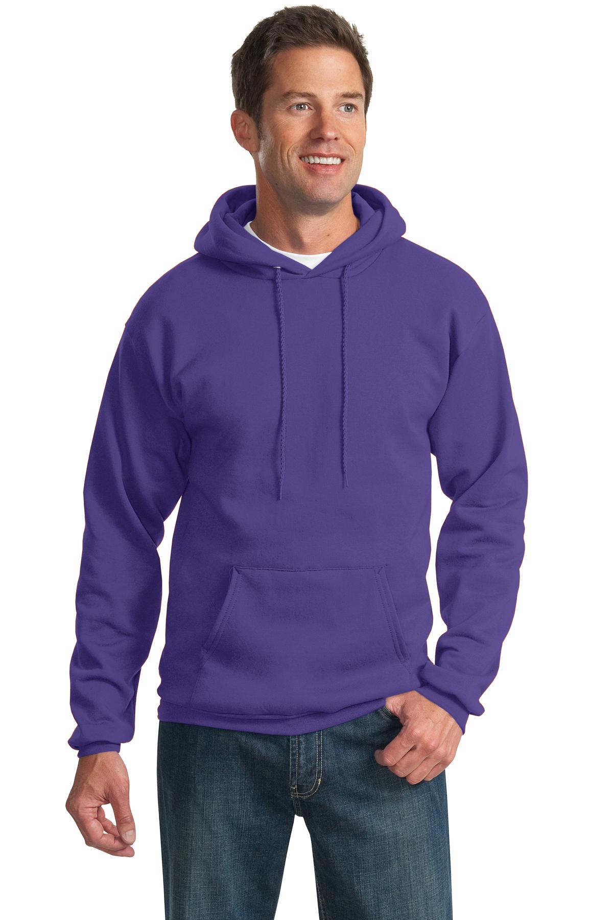 Port & Company ® Tall Essential Fleece Pullover Hooded Sweatshirt. Pc90ht Xlt Purple