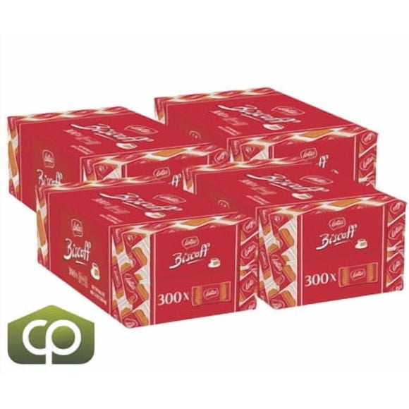 Lotus Biscoff Cookies, 300 × 6.25 g - European Speculoos Delight (4/Case)-TOTAL 1200