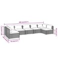 thumbnail image 5 of vidaXL 7 Piece Garden Lounge Set with Cushions Poly Rattan Black, 5 of 5