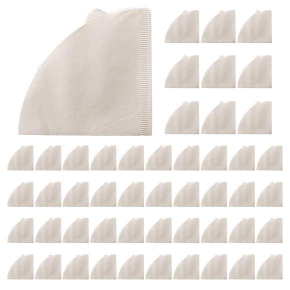Tnarru 50 Pieces Replacement Filters Disposable Natural Paper Filters Cone Filters for Drip Coffee Dripper Pour over Coffee Maker White V02