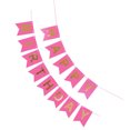 thumbnail image 4 of tredstone Happy Birthday Bunting Colorful Party Banner Reusable Birthday Decoration Long Party Flag, Rose Red, 4 of 7