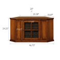 thumbnail image 3 of Leick Furniture Meuble Télé d'Angle de 46 Pouces en Fini Chêne Bruni, 3 of 6
