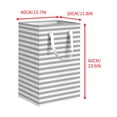 thumbnail image 2 of Ohufall Foldable Fabric Storage Bag Storage Basket Striped Pattern For Dirty Clothes Cotton Quilt Moving Use Laundry Basket Easy To Fold And Carry, 2 of 2