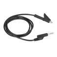 thumbnail image 3 of Banana Plug Test Leads, 10mm Opening Electrical Portable Test Flexible Brass Cable Silicone Sheath  For Multimeter Black, 3 of 8