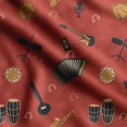thumbnail image 1 of Soimoi Musical Instruments Printed, Poly Canvas Fabric, Decor Sewing Fabric by The Yard 56 Inch Wide,Decorative Fabric for Curtains Tote Bags, Pastel Red, 1 of 5