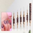 thumbnail image 2 of Stylo à Ongles Double Usage Fibre Poils Métal Corps Multifonctions pour Sculpter et UV Nail Art, 2 of 9