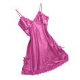 thumbnail image 4 of Women's Satin V Neck Sleeping Dress Adjustable Shoulder Strap with Bowknot for, 4 of 8