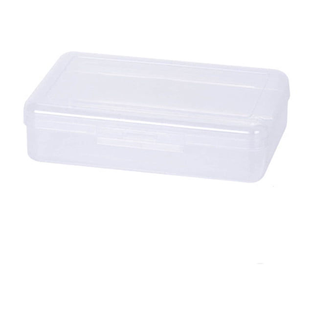 Tyidzon Pencil Case Clear Pencil Case Pencil Box with a snap-tight lid and stackable design. Made of durable clear plastic, this pencil box measures 8.1 x 4.8 x 2.3 inches (205x120x60mm) and offers ample storage for pens, pencils, markers, scissors, and other office supplies. The transparent design allows easy visibility of contents, and the stackable feature helps save space and keep desks organized.