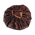 thumbnail image 2 of Coffee Silk Bathing Cap for Women Lightweight Comfortable and Breathable One Size Fits Most Large 21.5 Inches, 2 of 9