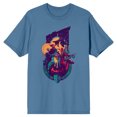thumbnail image 1 of Dungeons & Dragons Rogue Wizard Cleric Fighter T-shirt Bleu Brouillard pour Homme, 1 of 2
