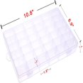 thumbnail image 4 of LNGOOR Plastic Organizer Bead Storage Box with Compartments Containers with Movable Dividers for Small Earring Jewelry Craft Sewing Supplies  36 Grid  1 Pack, 4 of 8