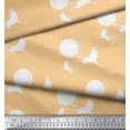 thumbnail image 3 of Soimoi Poly Georgette Fabric Bamboo Tree,Moon & Stork Bird Print Fabric by The Yard 42 Inch Wide, 3 of 3