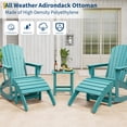 thumbnail image 4 of HDPE Outdoor Ottoman Foot Rest for Adirondack Chair, Weather Resistant Patio Footstool for Porch, Pool, Lawn and Backyard, 4 of 7