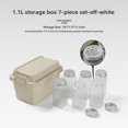thumbnail image 1 of 7-Piece Beige 1.1L Mini Storage Containers Set - Portable, Durable Organizers for Camping, BBQ Tools, Seasoning Bottles & Small Items, Indoor/Outdoor Use with Removable Lids, Easy to Clean &, 1 of 6