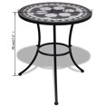 thumbnail image 4 of vidaXL 3 Piece Bistro Set Ceramic Tile Black and White, 4 of 5