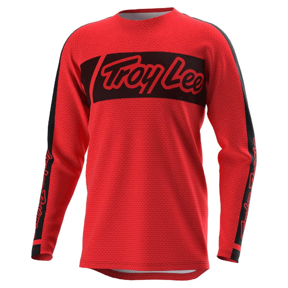 Troy Lee Designs Chandail de Course de Motocross Tout-Terrain Moto ATV Sports Motorisés pour Hommes SE Pro Air (Vox Rouge 2X)
