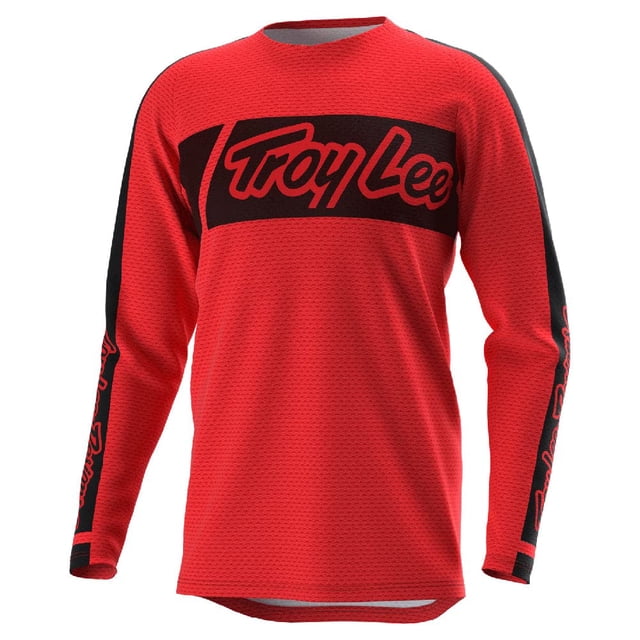 Troy Lee Designs Chandail de Course de Motocross Tout-Terrain Moto ATV Sports Motorisés pour Hommes SE Pro Air (Vox Rouge 2X)