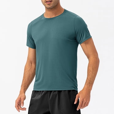 AherBiu T-Shirts à Col Ras du Cou pour Hommes en Coton T-Shirts Basiques T-Shirts d'Été Décontractés Doux Confortables T-Shirts pour Hommes Unis